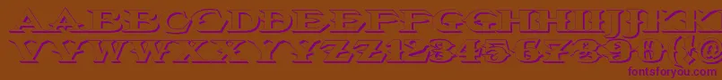 Vtcbelialsblade3D Font – Purple Fonts on Brown Background