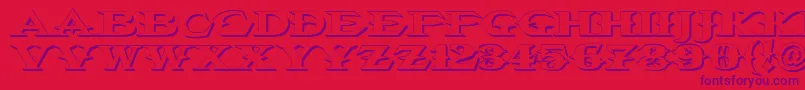 Vtcbelialsblade3D Font – Purple Fonts on Red Background