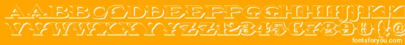Vtcbelialsblade3D Font – White Fonts on Orange Background