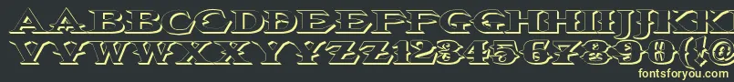 Vtcbelialsblade3D Font – Yellow Fonts on Black Background