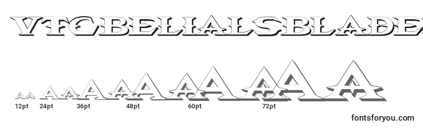 Размеры шрифта Vtcbelialsblade3D