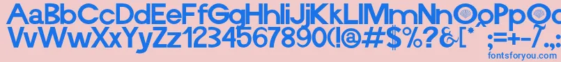 Vieira Font – Blue Fonts on Pink Background