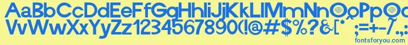 Vieira Font – Blue Fonts on Yellow Background