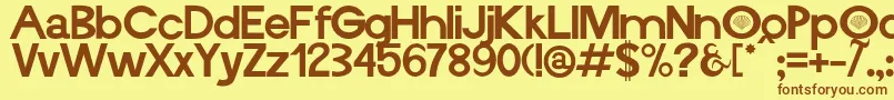 Vieira Font – Brown Fonts on Yellow Background