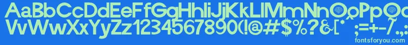 Vieira Font – Green Fonts on Blue Background