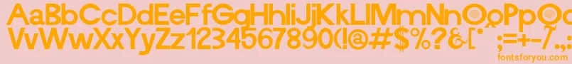 Vieira Font – Orange Fonts on Pink Background