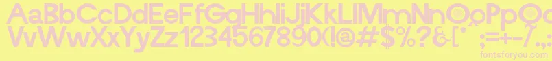 Vieira Font – Pink Fonts on Yellow Background