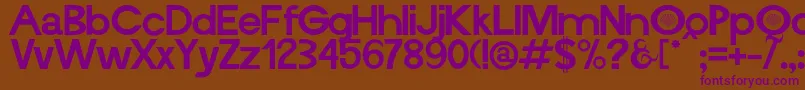 Vieira Font – Purple Fonts on Brown Background