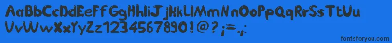 JetmixV2 Font – Black Fonts on Blue Background