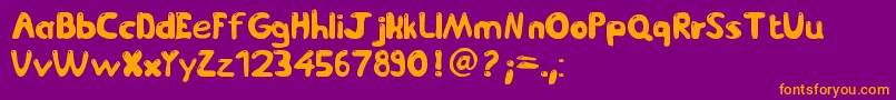 JetmixV2 Font – Orange Fonts on Purple Background