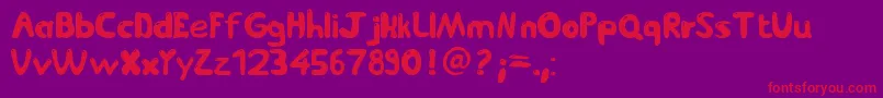 JetmixV2 Font – Red Fonts on Purple Background