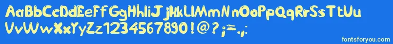 JetmixV2 Font – Yellow Fonts on Blue Background