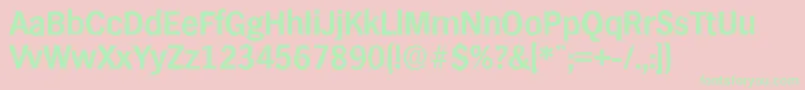 HamburgantiqueBold Font – Green Fonts on Pink Background