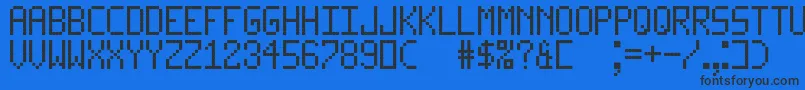 LedLcd123 Font – Black Fonts on Blue Background