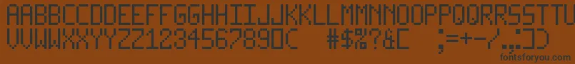 LedLcd123 Font – Black Fonts on Brown Background