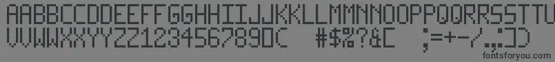 フォントLedLcd123 – 黒い文字の灰色の背景