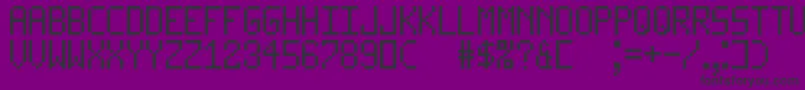 LedLcd123 Font – Black Fonts on Purple Background