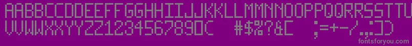 Czcionka LedLcd123 – szare czcionki na fioletowym tle