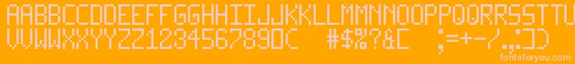 LedLcd123 Font – Pink Fonts on Orange Background