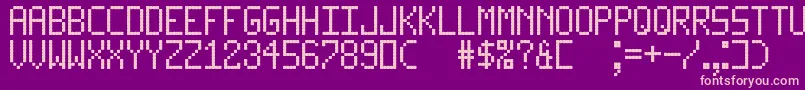 Czcionka LedLcd123 – różowe czcionki na fioletowym tle