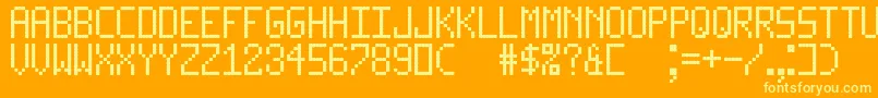 fuente LedLcd123 – Fuentes Amarillas Sobre Fondo Naranja