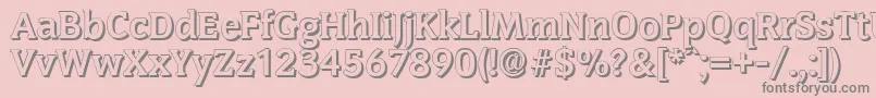 CongressshadowBold Font – Gray Fonts on Pink Background