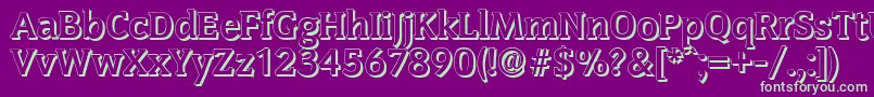 CongressshadowBold Font – Green Fonts on Purple Background