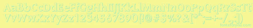 CongressshadowBold Font – Green Fonts on Yellow Background