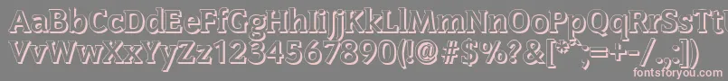 CongressshadowBold Font – Pink Fonts on Gray Background