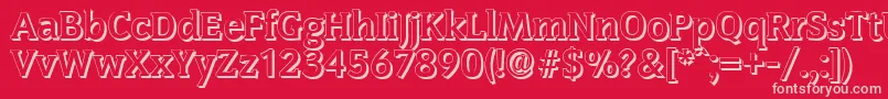 CongressshadowBold Font – Pink Fonts on Red Background