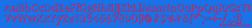 CongressshadowBold Font – Red Fonts on Blue Background