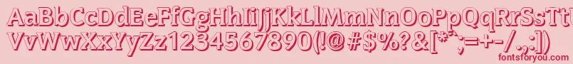 CongressshadowBold Font – Red Fonts on Pink Background