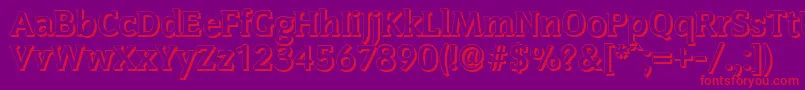 CongressshadowBold Font – Red Fonts on Purple Background