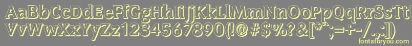 CongressshadowBold Font – Yellow Fonts on Gray Background