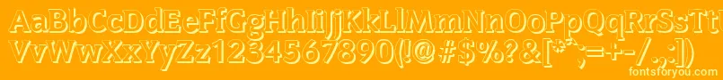 CongressshadowBold Font – Yellow Fonts on Orange Background