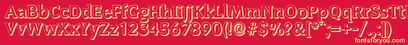 CongressshadowBold Font – Yellow Fonts on Red Background