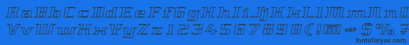 Genericfont Font – Black Fonts on Blue Background