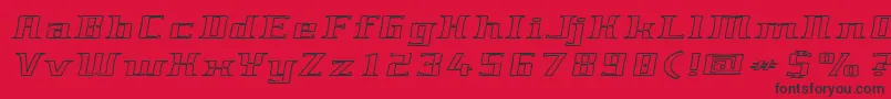 Шрифт Genericfont – чёрные шрифты на красном фоне