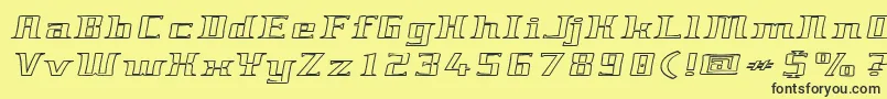 Шрифт Genericfont – чёрные шрифты на жёлтом фоне