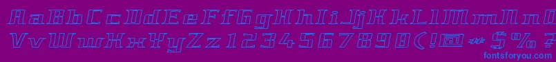 fuente Genericfont – Fuentes Azules Sobre Fondo Morado