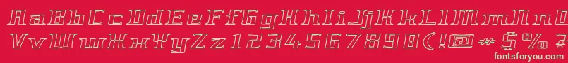 Genericfont Font – Green Fonts on Red Background