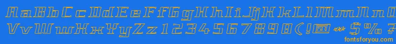 Genericfont Font – Orange Fonts on Blue Background