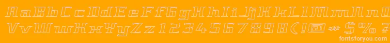 Genericfont-Schriftart – Rosa Schriften auf orangefarbenem Hintergrund