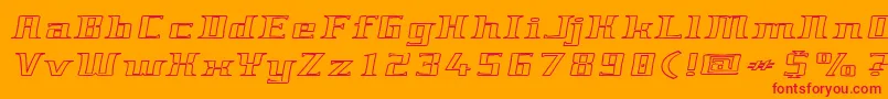 Weitere Informationen zur Genericfont-Schriftart Genericfont-Schriftart – Rote Schriften auf orangefarbenem Hintergrund