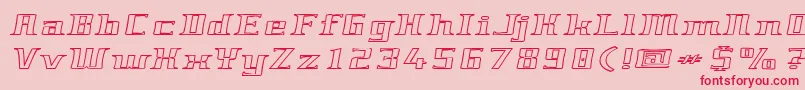 フォントGenericfont – ピンクの背景に赤い文字