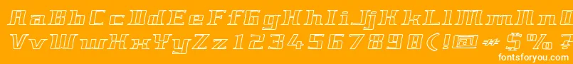 Шрифт Genericfont – белые шрифты на оранжевом фоне