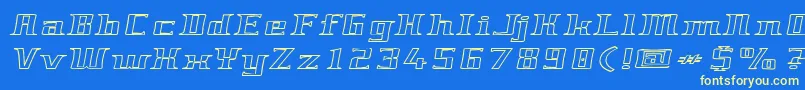 Genericfont Font – Yellow Fonts on Blue Background