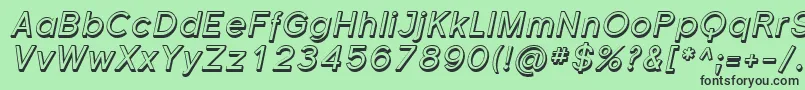FlorencesansShadedItalic Font – Black Fonts on Green Background