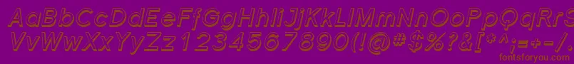 FlorencesansShadedItalic Font – Brown Fonts on Purple Background