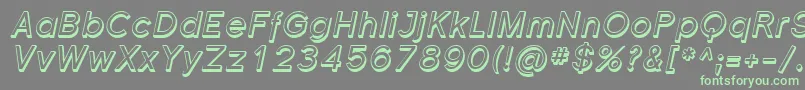 FlorencesansShadedItalic Font – Green Fonts on Gray Background